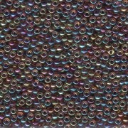 Miyuki Rocailles Perlen 3mm 2213 transparent Rootbeerlined irisierend ca 13gr